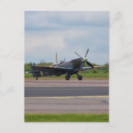 Spitfire nach Landung Postkarte