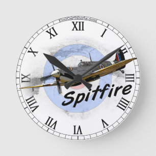 Spitfire Runde Wanduhr