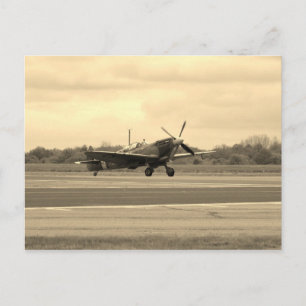 Spitfire Sepiaton Postkarte