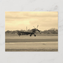Spitfire Sepiaton Postkarte