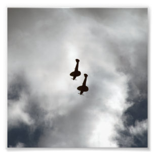 Spitfire-Silhouette Fotodruck