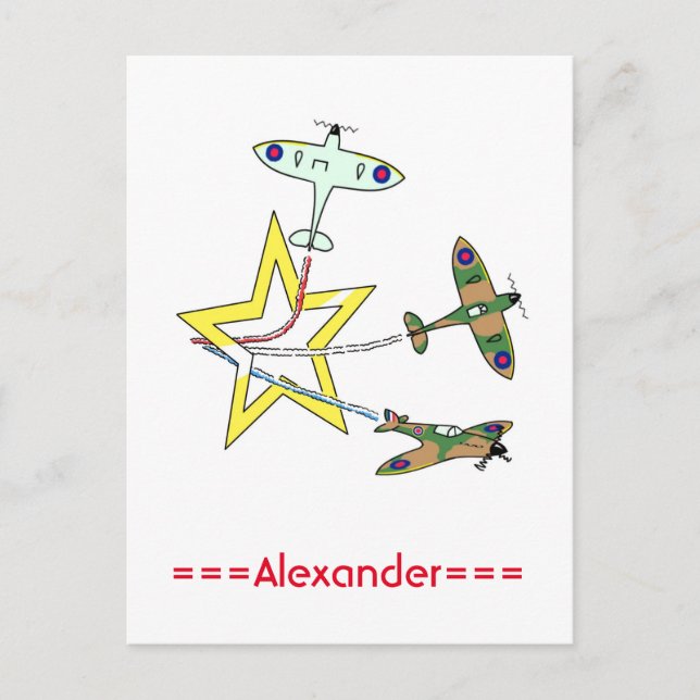 Spitfire Star Postkarte (Vorderseite)