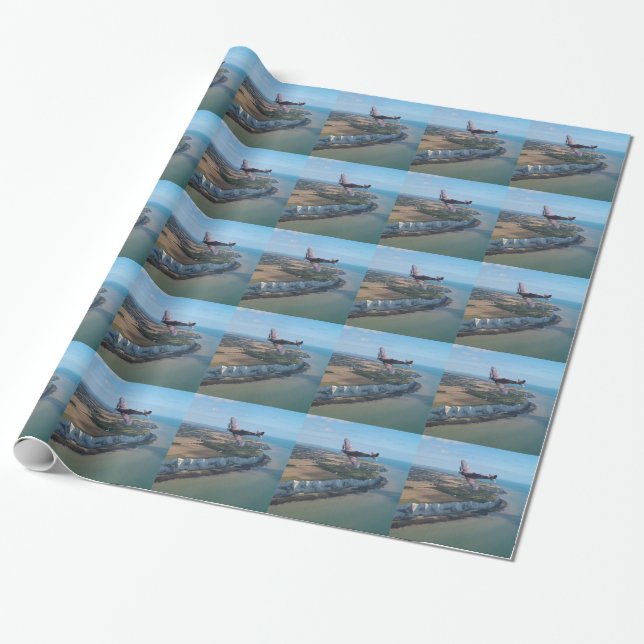 Spitfire über England Geschenkpapier (Ungerollt)