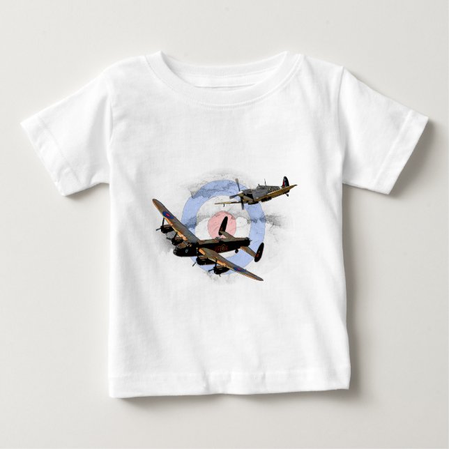Spitfire und Lancaster Baby T-shirt (Vorderseite)