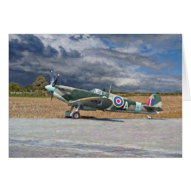 Spitfire unter Sturm-Wolken (Vorderseite (Horizontal))