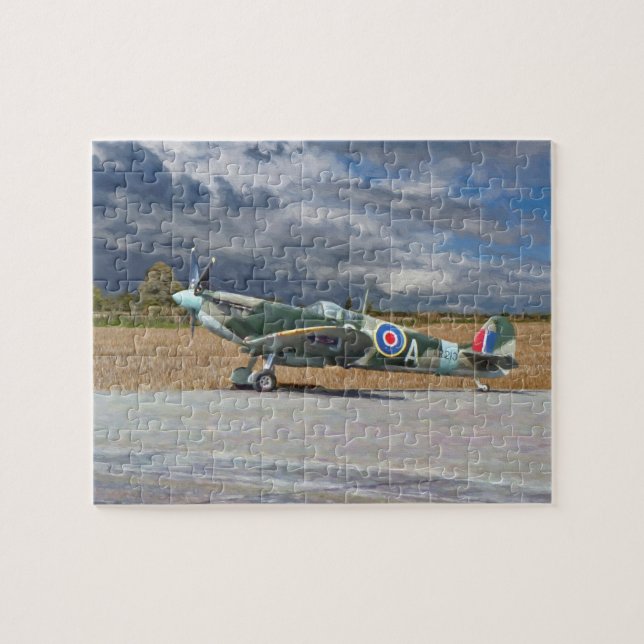 Spitfire unter Sturm-Wolken Puzzle (Horizontal)