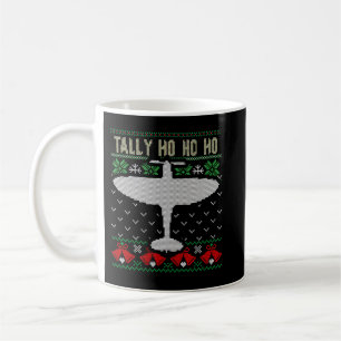 Spitfire Weihnachten Hässlicher Pullover Stil Flug Kaffeetasse