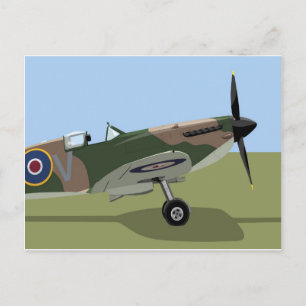 Spitfire WW2-Kämpfer Postkarte