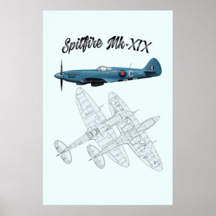 Spitfire XIX (MM 19) Poster