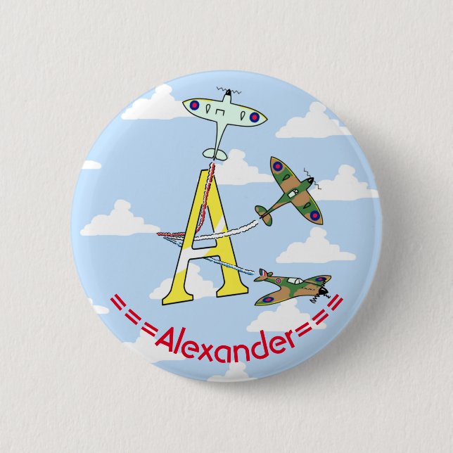 Spitfires Blauer Himmel A Anfangsabzeichen Button (Vorderseite)