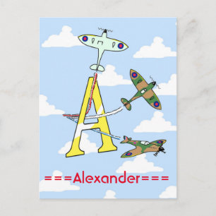 Spitfires Blauer Himmel Anfangsbuchstabe A Postkar Postkarte