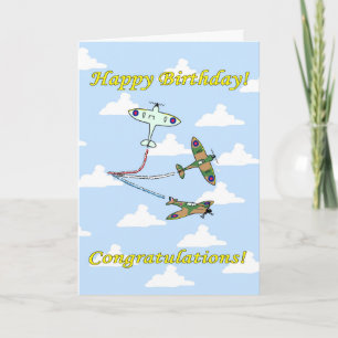 Spitfires - Luftdisplay - Geburtstag Karte