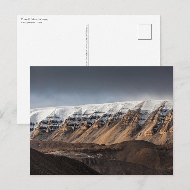 Spitsbergen Svalbard Landschaftsbild-Foto Postkarte (Vorne/Hinten)