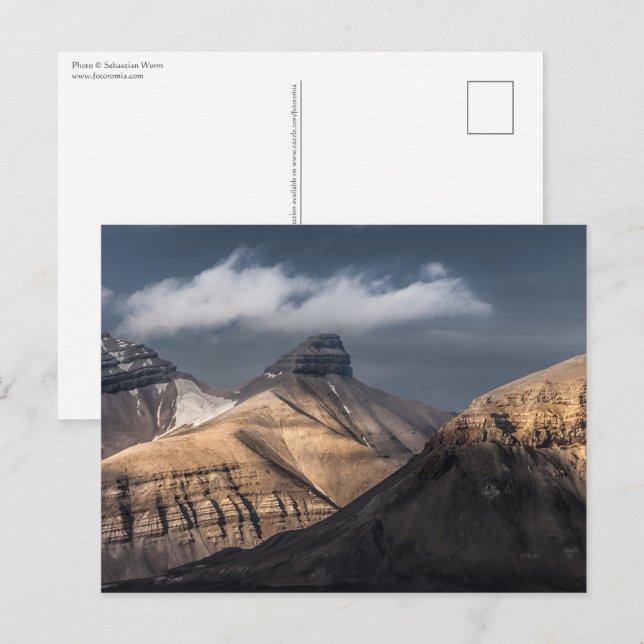 Spitsbergen Svalbard Landschaftsbild-Foto Postkarte (Vorne/Hinten)