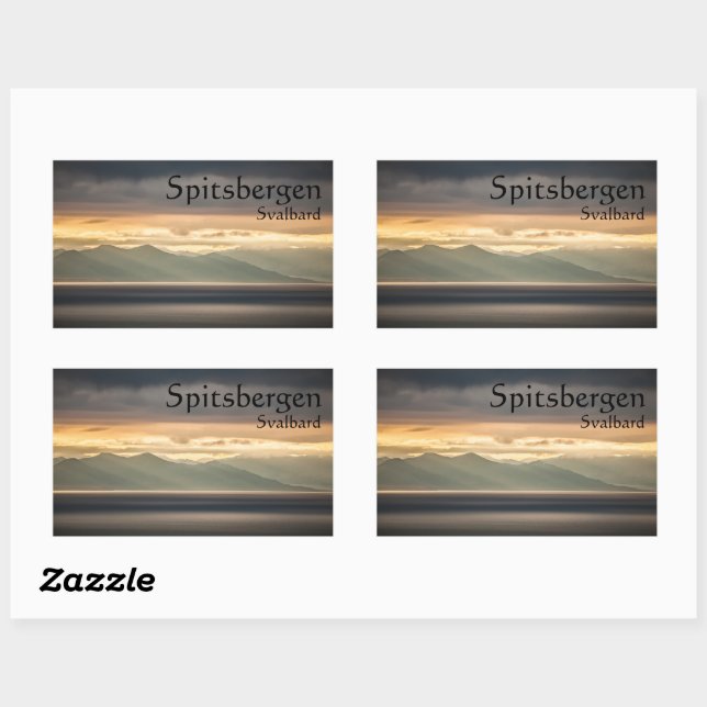 Spitsbergen Svalbard Rechteckiger Aufkleber (Blatt)