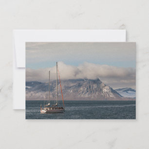 Spitsbergen Svalbard Sailboat Card