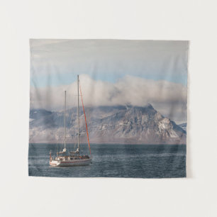 Spitsbergen Svalbard Sailboat Wandteppich