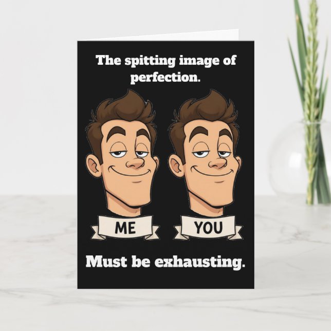 Spitting Image Lustiger Geburtstag Karte (Vorderseite)