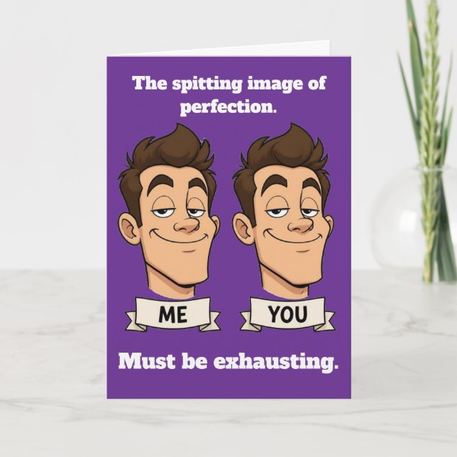 Spitting Image Lustiger Geburtstag Karte (Vorderseite)
