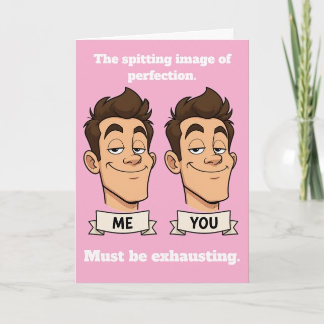 Spitting Image Lustiger Geburtstag Karte (Vorderseite)