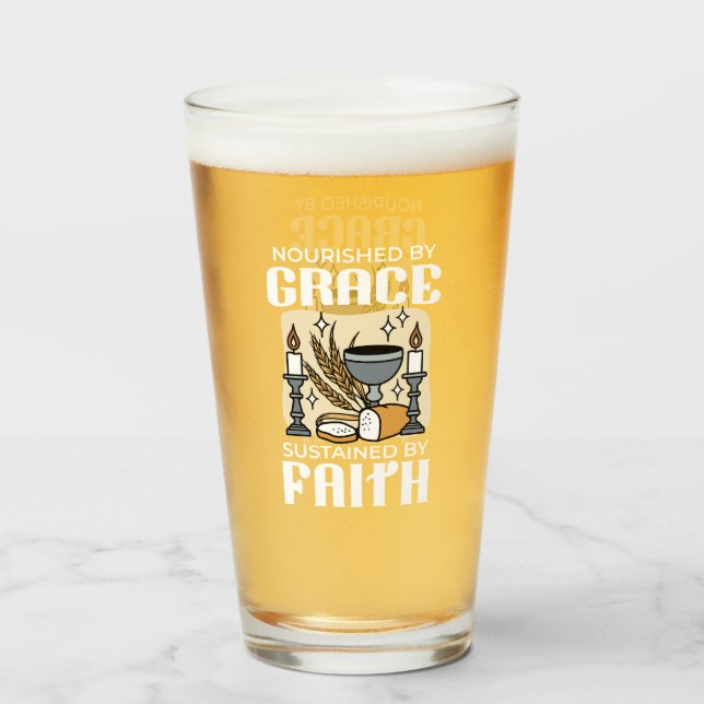 Spitueller Glaube und Gnade – Aufmunternde christl Glas (Vorne (Gefüllt))