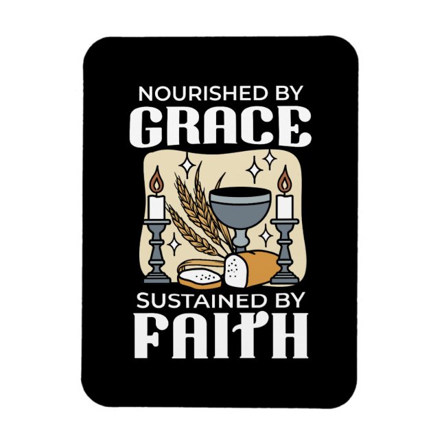 Spitueller Glaube und Gnade – Aufmunternde christl Magnet (Vertikal)
