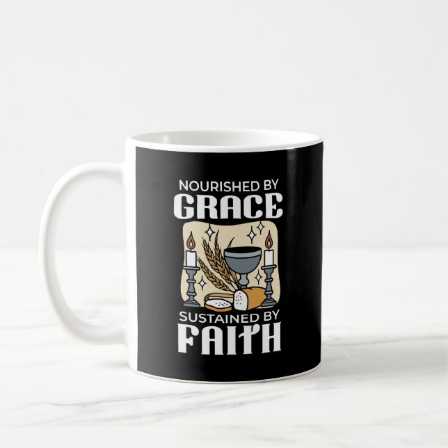 Spitueller Glaube und Gnade – Erhebend Christlich Kaffeetasse (Links)