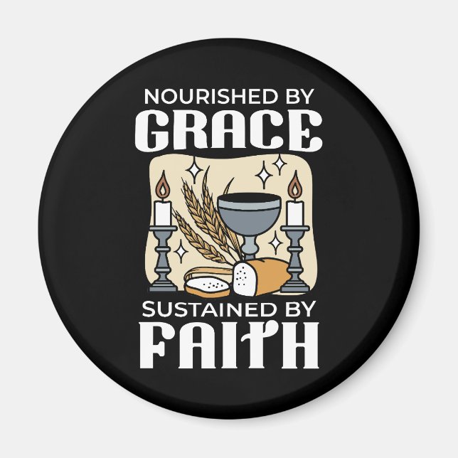 Spitueller Glaube und Gnade – Erhebend Christlich Magnet (Vorne)