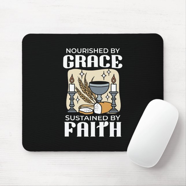 Spitueller Glaube und Gnade – Erhebende christlich Mousepad (Mit Mouse)