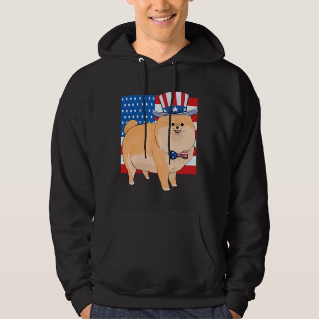 Spitz 4. Juli Patriotic Uncle Sam Hoodie (Vorderseite)
