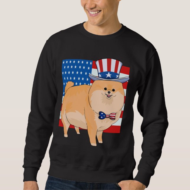 Spitz 4. Juli Patriotic Uncle Sam Sweatshirt (Vorderseite)