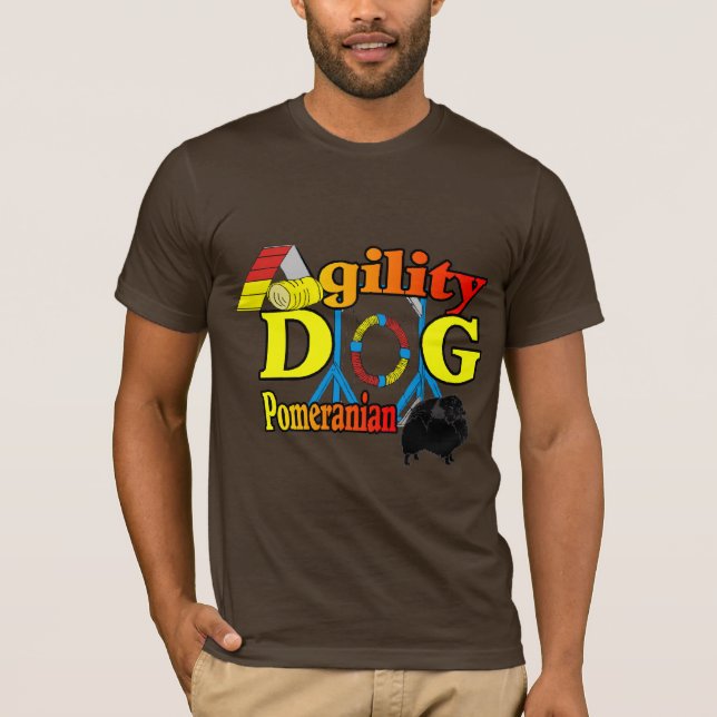 Spitz_Agility Geschenke T-Shirt (Vorderseite)