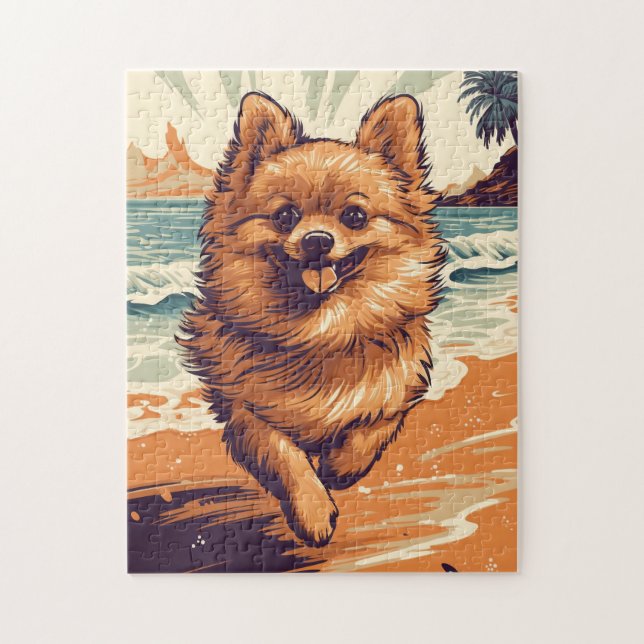 Spitz am Strand Puzzle (Vertikal)