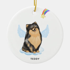 Spitz Angel Personalisiert Dog Pet Memorial Keramik Ornament