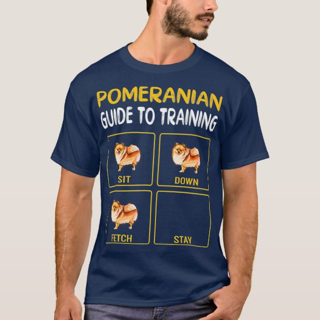 Spitz-Anleitung zum Training von Gehorsam bei Hund T-Shirt (Vorderseite)