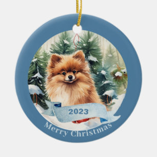 Spitz Art Hund Pet Keramik Ornament