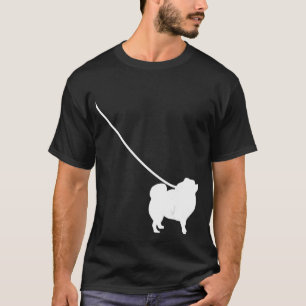 Spitz auf einem Leash Hund Mama Vater Haustiere Ni T-Shirt