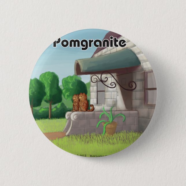 Spitz auf Granit (Granit) Funny Button (Vorderseite)
