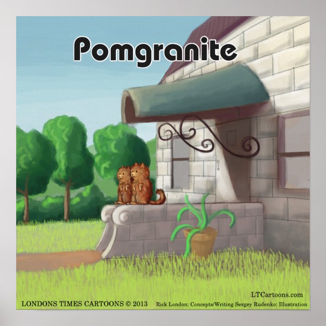 Spitz auf Granit (PomGranit) Witziges Poster (Vorne)