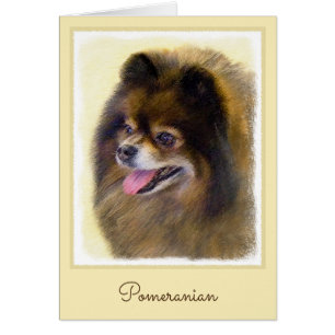 Spitz Black and Tan Malerei Original Hunde Kunst