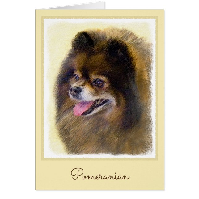 Spitz Black and Tan Malerei Original Hunde Kunst (Vorne)