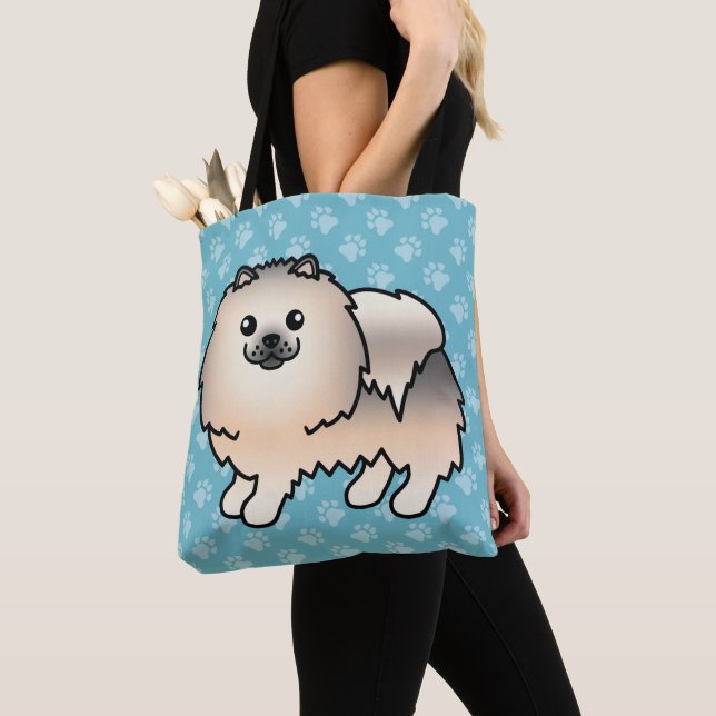 Spitz Cartoon Hund in Creme Sable Coat (Von Nahem)
