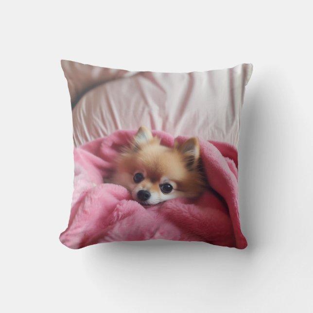 Spitz Companion Pink Akzent Kissen (Vorderseite)
