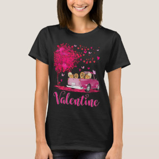 Spitz Couple Truck Happy Valentine's Day T-Shirt