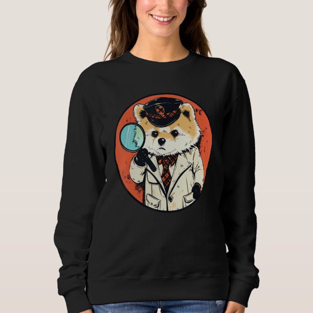 Spitz Detection Funny Dog Mystery Sweatshirt (Vorderseite)