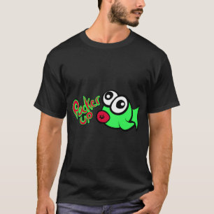Spitz die Lippen! Cartoon-Fisch T-Shirt