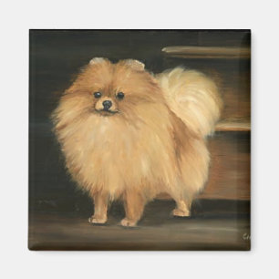 Spitz Dog Art Magnet