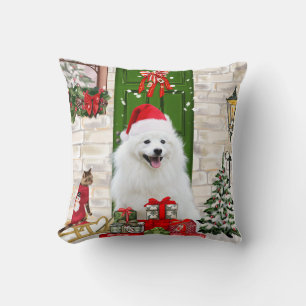Spitz Dog Christmas Kissen
