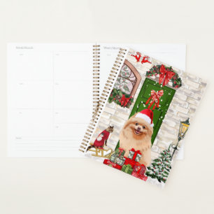 Spitz Dog Christmas Planer