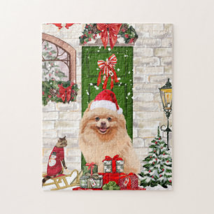 Spitz Dog Christmas Puzzle